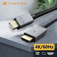 CABLETIME Mini DP Ke Kabel HDMI Thunderbolt 2 Displayport 4K/60Hz Konverter Cangkang Aluminium untuk Surface Pro6 Dell XPS C324