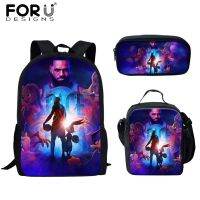 [ความหรูหรา] FORUDESIGNS Space Jam A New Legacy Pattern Set School Bags For Teen Boys Primary Children Large Men Backpack School Kids Bag