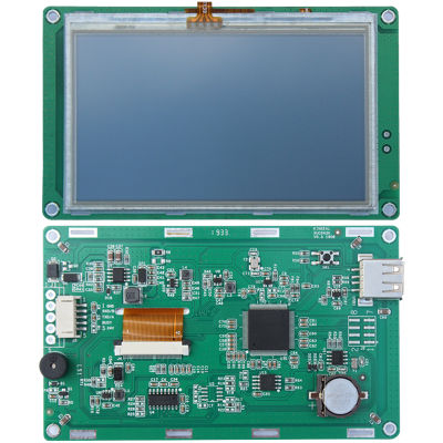 4.3นิ้วหน้าจอเปลือยสมาร์ทโปรแกรม HMI Resistive Touch TFT LCD สี TTL UART RS232 RS485 Modbus