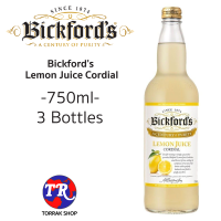 Bickfords Lemon Juice Cordial บิกฟอร์ดน้ำ เลม่อนเข้มข้น 750มล แพ็ก 3 ขวด