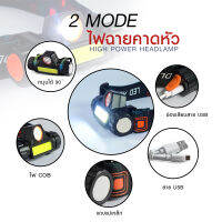 ไฟฉายคาดหัว COB Outdoor Headlamp COB+ XPE Light Head flashlight Charging lighting With Magnet USB ชาร์จไฟได้ ไฟฉาย ไฟฉายคาดหัว ไฟฉายแรงสูงพกพา