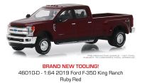 Greenlight 1:64 2019 46010-D F-350ฟอร์ดฟอร์ดหล่อเหล็กของเล่นอัลลอยยานพาหนะโมเดลรถยนต์สำหรับเป็นของขวัญ