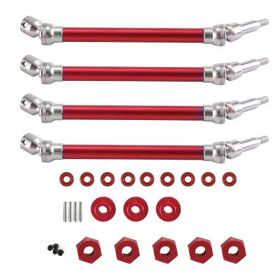 Metal Extended Drive Shaft Driveshaft CVD Upgrades Parts Accessories for Arrma 1/10 Karton Outcast V1 RC Car ,Red