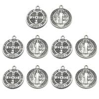 10ชิ้น Saint Christopher/Michael/Jude เหรียญสร้อยคอโลหะผสมสังกะสี Saint Benedict Nursia Patron กับจี้เหรียญปีศาจ