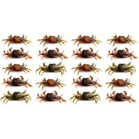 20 Pcs Crab Bait, 3D Simulation Crab Soft Bait with Pointed Hook, Sea Fish Bait Buckle, Sea Fish Fishing Tackle Tools