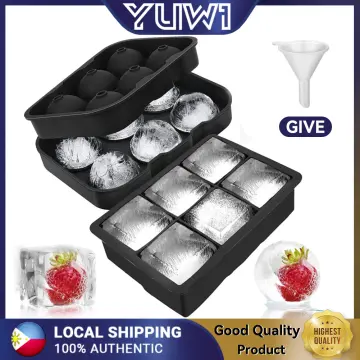 Whiskey Cocktail Big Ice Cube Tray 6 Holes Ice Cube Form Round Shaped Ice  Ball