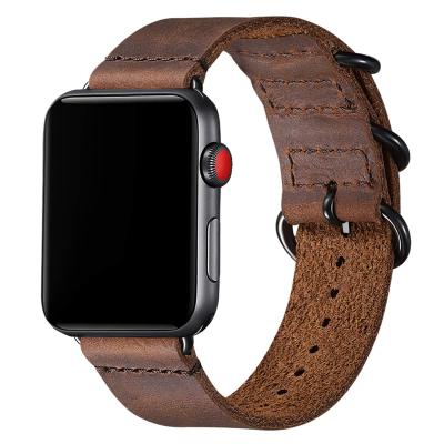วินเทจแท้หนังสำหรับนาฬิกาอัลตร้า Apple 49มม. 45มม. 41มม. 44มม. 42มม. 40มม. 38มม. สายรัดสำหรับ Iwatch ย้อนยุคซีรีส์8 7 6 SE 5 4 3 (ไม่รวมนาฬิกา)