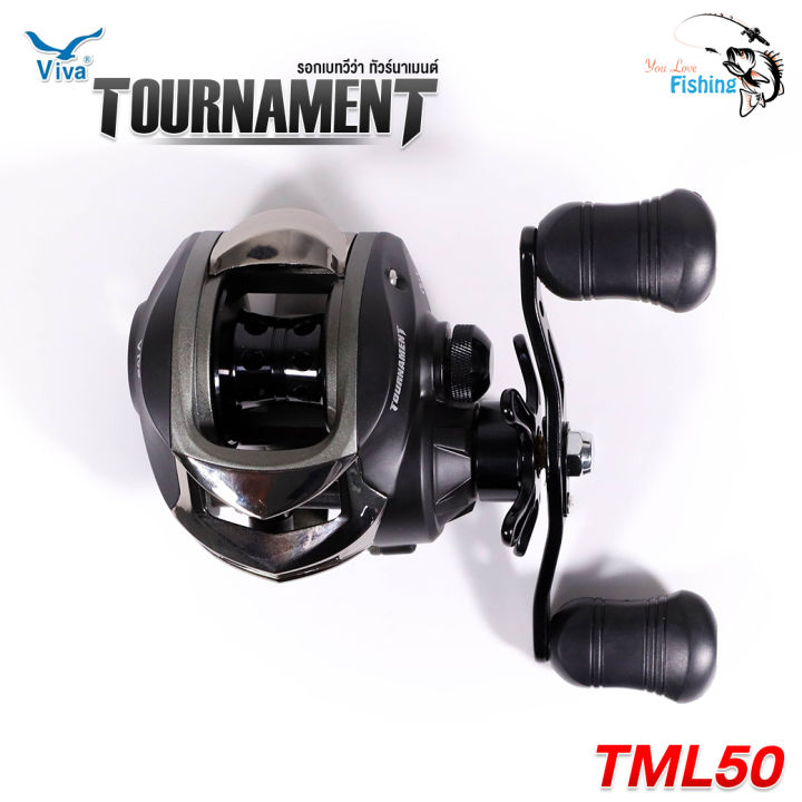 รอกหยดน้ำ-viva-tournament-tml50-วีว่าทัวร์นาเมนต์-รอก-6-3-1-หมุนซ้าย-หมุนลื่นตีไกล-โคตรทน-เหมาะสำหรับตีเหยื่อปลอม-ตกปลาช่อน-กะพง-กระสูบ-ชะโด