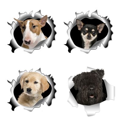 【YF】 Three Ratels C518 Pit Bull Terrier 3D Dogs  car sticker wall s for bathroom Refrigerator laptop creative Decal
