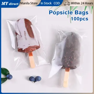 Popsicle Bags, 100 Pack Ice Pop Mold Bags, Disposable Diy Popsicle Molds  Bags Pouches -comes With Silicone Funnel