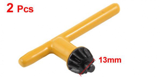 Drill Chuck Key 6mm Pilot 12T 13mm Gear for Impact Driver Tools Wrench 2pcs 