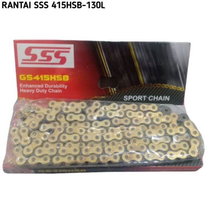 Rantai Sss Rantai Motor Sss Gold 415 130l Type Hsb Original Lazada