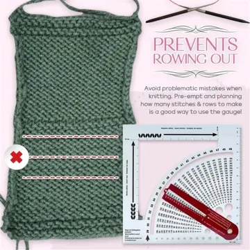 4Pcs Wood Knitting Gauge Rulers,2 Style Yarn Spinner Gauge Knitting Tool  Measure Rule Knitting Needle Gauge Tool 