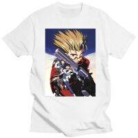 เสื้อยืดคอกลมแขนลำลองขาสั้นพิมพ์ลายการ์ตูนการ์ตูน2019ตลก Trigun Vash The Stampede อนิเมะมังงะ2023แบรนด์คุณภาพสูงเสื้อยืดแฟชั่นพิมพ์ลายคอกลมแฟชั่นผ้าคอตตอน100% ฤดูร้อน