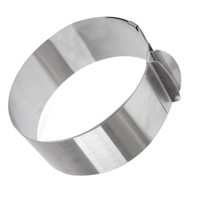 Stainless Steel Round Cake Mold Round Cake Mold Cake Ring 16-30Cm Telescopic Mousse Ring Adjustable Stretch Heightened Baking Cake Ring 15Cm High