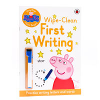 Original English version Peppa Pig Practise with Peppa Wipe-Clean First Writing pink pig little girl piggy brush pen can be repeated erasure