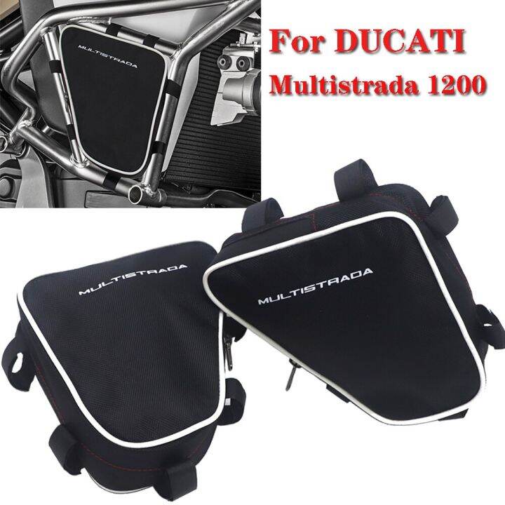 รถจักรยานยนต์สำหรับ-ducati-multistrada-1200กันน้ำกรอบกระเป๋าหลังสำหรับรถเครื่องมือซ่อมแซมแพคเกจบาร์การชนกระเป๋าเครื่องมือฝาครอบกระเป๋า