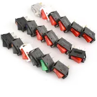 50PCS KCD3 Rocker Switch ON-OFF ON-OFF-ON 2 Position 3Pins Electrical equipment With Light Power Switch 16A 250V / 20A 125V AC