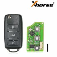 Black Remote Key Universal Wire Remote Key Fob 3 Button for Xhorse XKB510EN for VW B5 Type for VVDI Key Tool