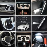 White Interior Styling Center Gear Panel Cover AC Control Moulding Trim For Volkswagen Beetle 2013 2014 2015 2016 2017 2018