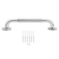 12-Inch Non-Slip Shower Grab Bar Chrome-Plated Stainless Steel Bathroom Grab Bar with Textured Handle