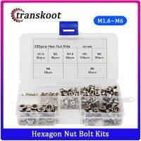 350 Pcs Stainless Steel A2 Hex Hexagon Nut Baut Kit