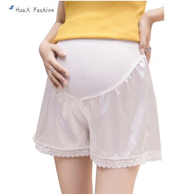 HuaX ผู้หญิงคลอดบุตรกางเกงขาสั้นลูกไม้หลวมท้อง Leggings สำหรับตั้งครรภ์