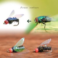 40pcs Bionic Insects Fly Fishing Lure Artificial Bait Nymphs Flies with Jig Hook