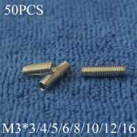 【⊕Good quality⊕】 a7xd3t 50Pcs M3 * 3/4/5/6/8/10/12/16สเตนเลสสตีล Allen ถ้วยหัว Point ซ็อกเก็ตหกเหลี่ยมชุดสกรู Grub สกรู