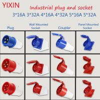 Industrial Plug and Socket 5pin 3core 3P/4P/5P Electrical 16A 32A IP44 Wall Mounted 220V 380V 415V MALE FEMALE