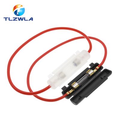 【DT】hot！ 1PCS 6X30MM Glass Fuse Holder 6x30MM 250V Socket Flip shell Hull with 20AWG 16AWG Wire Cable