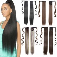 Synthetic 34 Inches Long Silky Ladies Fashion Natural Chemical Fiber Ponytail Hair Extension High Temperature Resistant