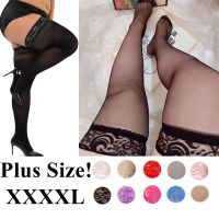 【YF】 Lace Knee Thigh High Stockings Plus Size Lingerie Elastic Long Socks Sexy XXXL Stocking Clothing for Women 4XL 5xl 6xl