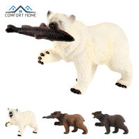 Simulation Polar Bear Figurines Realistic Wild Animals Action Figure Ornaments For Boys Girls Birthday Gifts