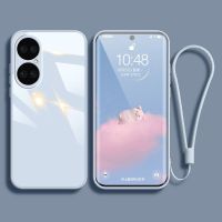 For Huawei P50 Pro Mobile Phone Case for Huawei P50pro Protective Cover Glass Anti-fall Solid Color Liquid Simple Personality