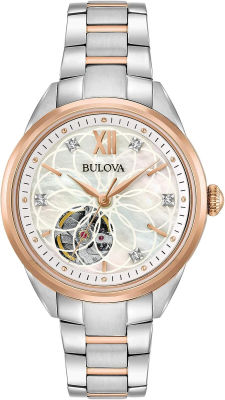 Bulova Womens Watch Steel/ Rose Gold