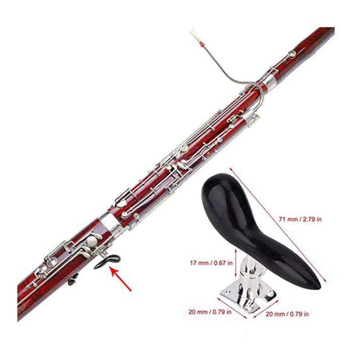 bassoon-hand-saddle-rest-holder-thumb-rest-with-fixing-4-screws-and-base-instruments-accessories