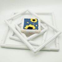 ✶♚﹍ Handheld Square Shape Embroidery Frame Hoop Cross Stitch Tool White Stitching Cloth Support Frames DIY Craft Tool 5 Sizes