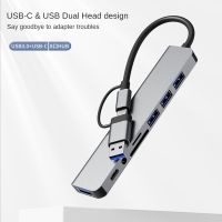 Adaptor USB Tipe C ke HDM-Dock port RJ45 5 6 8 11 kompatibel dengan PD TF SD AUX Usb Hub 3 0 Splitter untuk MacBook Air PC HUB