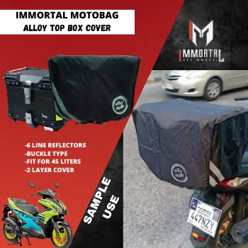 Immortal Motobag Alloy Top Box Cover With Strap & Freebies | COD - On ...