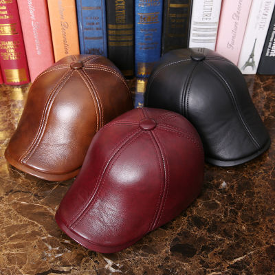 Winter Men Genuine Leather Hat Adult Sheepskin Baseball Caps Fashion Ear Protection Warm Headgear Cap Baseball Hat B-7287