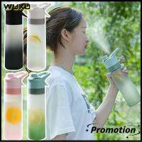 WUXU 700ml ฤดูร้อน แฟชั่นน่ารัก ปราศจากสาร BPA กลางแจ้งแบบพกพา ขวดน้ำสเปรย์ ความจุขนาดใหญ่ แฟชั่นกีฬา