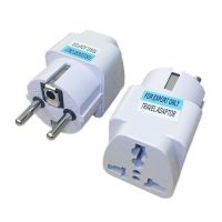 2017 EU Plug Adapter ปลั๊กไฟฟ้าสำหรับ Home TravelWhite