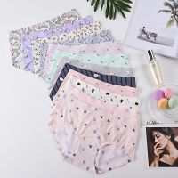 【Wrist watch】 28 New Net Yarn Silk Breathable Seamless Printing Mid low waist Briefs Cartoon Star