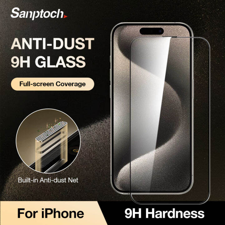 Sanptoch Dust Proof Full Screen Protector For iPhone 11 12 13 14 15 Pro ...