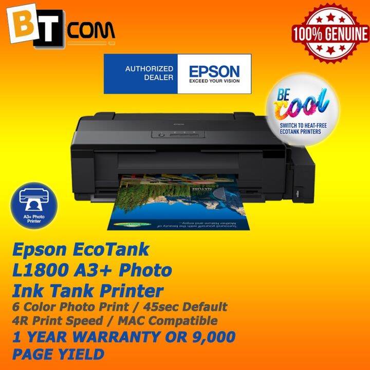 (PRE-ORDER 7- 14DAYS) Epson EcoTank L1800 A3 Photo Ink Tank Printer ...