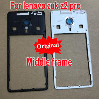 100 Bezel Asal untuk ZUK ZUK Z2 Pro Pintu Perumahan dengan Kaca Kamera Bahagian Tengah Bingkai Efon Hitamputih