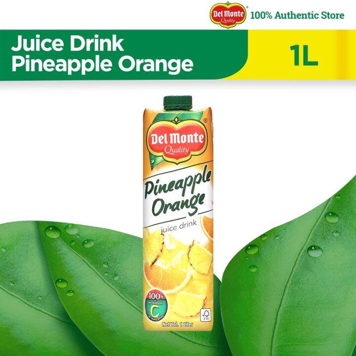 DEL MONTE Pineapple Orange Juice Drink with Real Fruits and 100 Vitamin ...