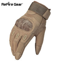 ReFire Gear Full Finger Tactical Gloves Men Soldiers Shoot Army Gloves Military Anti-Skid Carbon Shell Paintball Combat Mittens