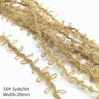 (Leisurely)3 Yds Natural Jute Burlap Hessian Jute Ribbon Twine ดอกไม้รูปแบบอุปกรณ์จัดงานแต่งงาน Burlap Ribbon DIY Burlap Rope Craft 16